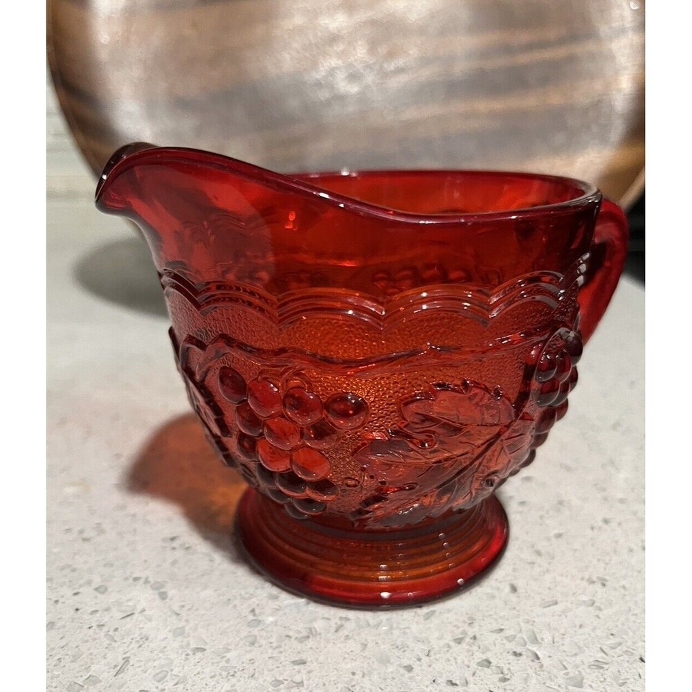 Vintage Imperial Depression Glass ruby red Amberina Creamer
